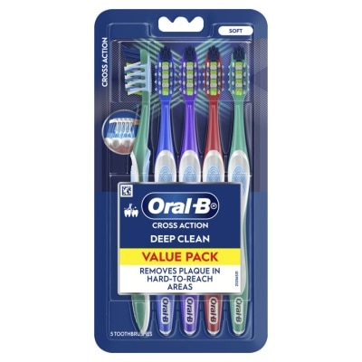 ORAL B ORAL-B Cross Action Deep Clean Value Pack Soft 5s