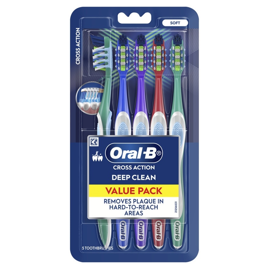 ORAL-B Cross Action Deep Clean Value Pack Soft 5s