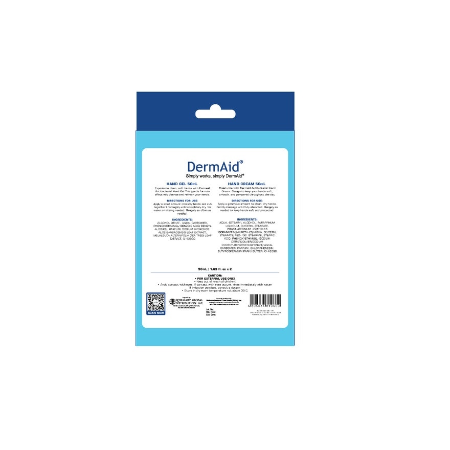 DERMAID Antibacterial Hand Gel and Hand Cream 50ml