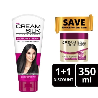 CREAMSILK - CREAM SILK Stand Out Straight 350ml x Rebond Straight Treatment 250ml Bundle