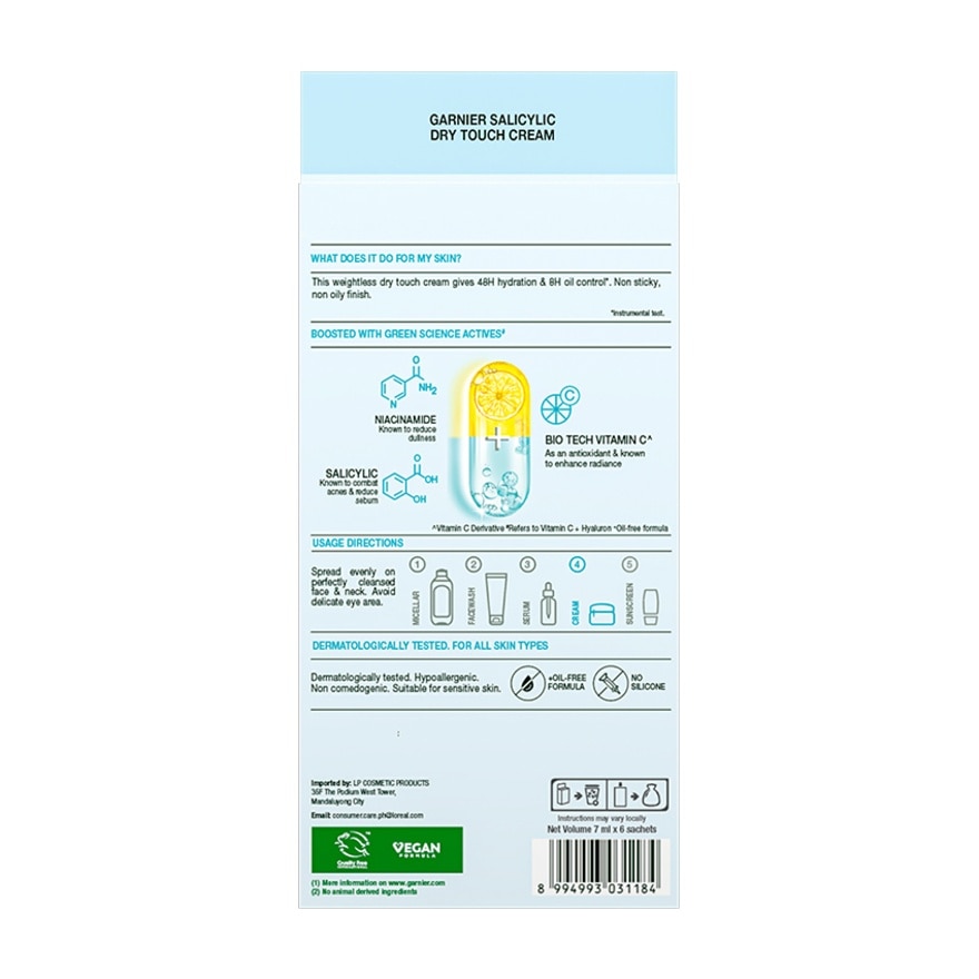 GARNIER Salicylic Dry Touch Cream 7ml