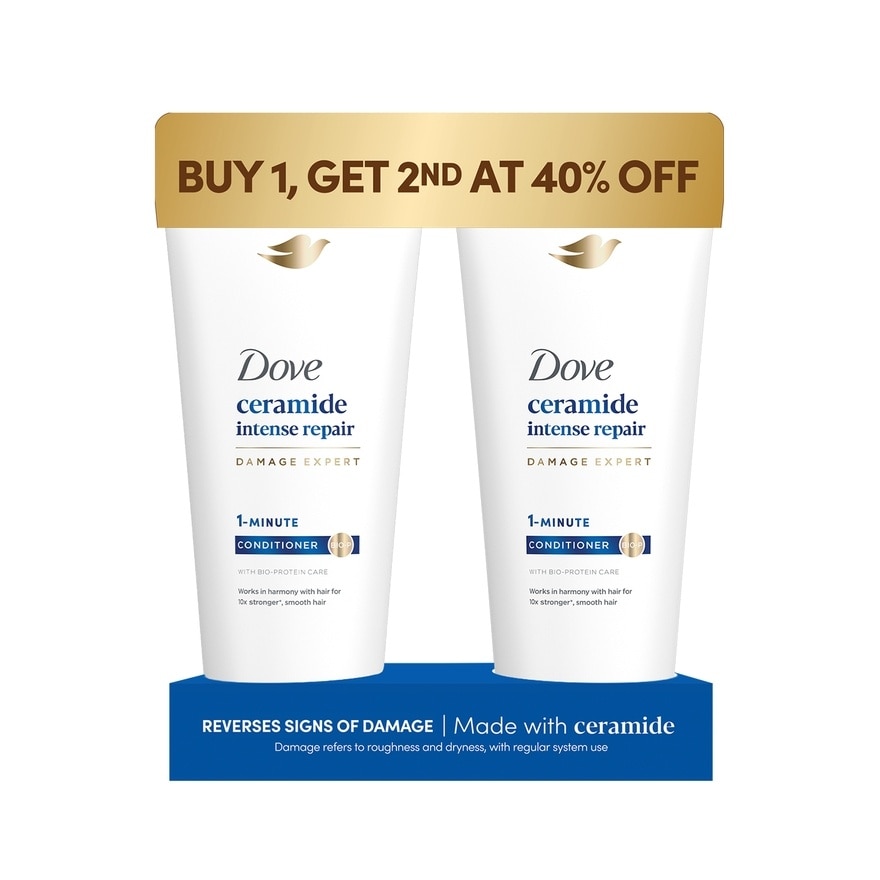 DOVE Ceramide Intense Repair Conditioner 300mL Buy 1 Get 2nd at 40% off