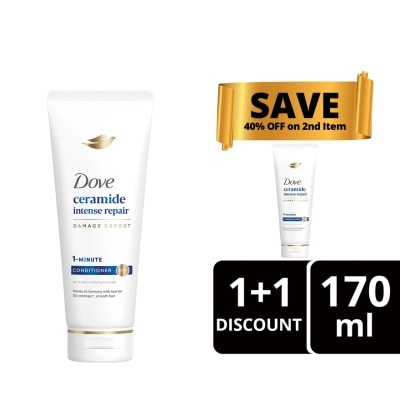 DOVE - DOVE Ceramide Intense Repair Conditioner 170ml Buy 1 Get 2nd at 40%