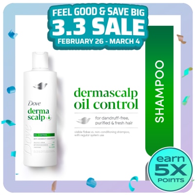 DOVE DOVE Derma Scalp+ Oil Control Shampoo 185ml