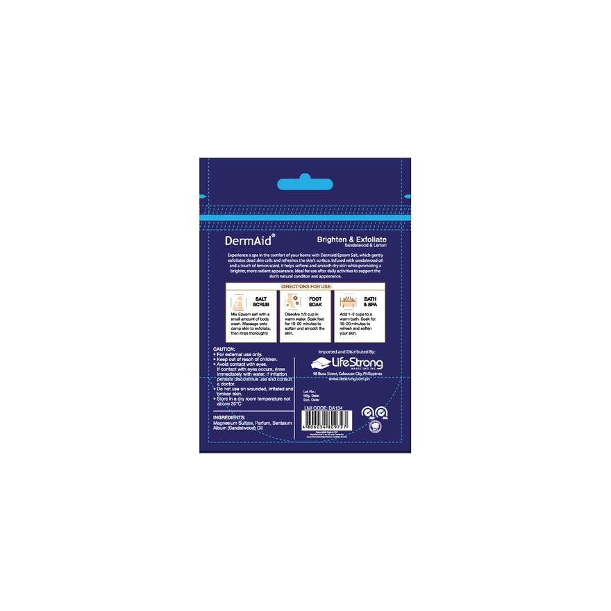 DERMAID Epsom Salt Sandalwood & Lemon 50g