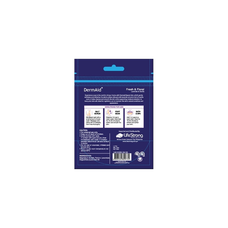 DERMAID Epsom Salt Lavender & Vanilla 50g