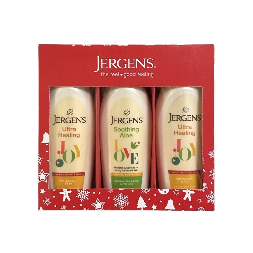 JERGENS Lotion Christmas Holiday Gift Box 100ml x 3 Bundle
