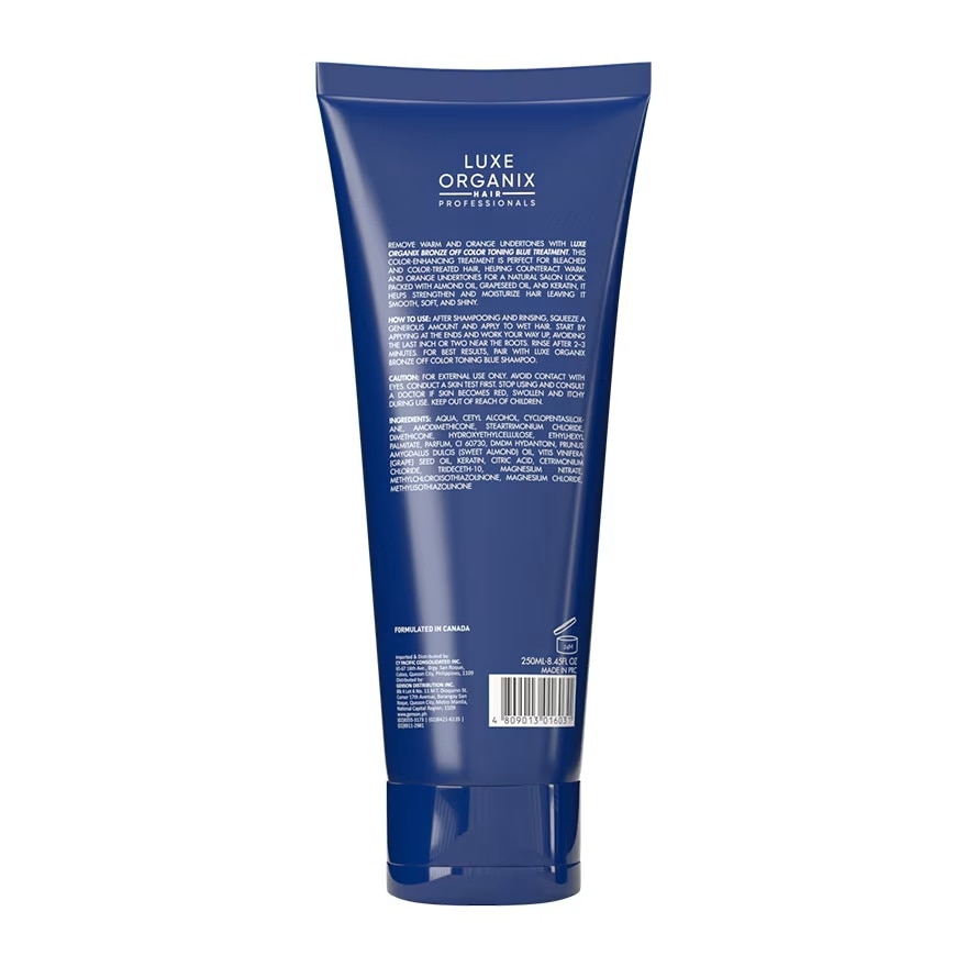 LUXE ORGANIX Bronze Off Color Toning Blue Treatment 250ml