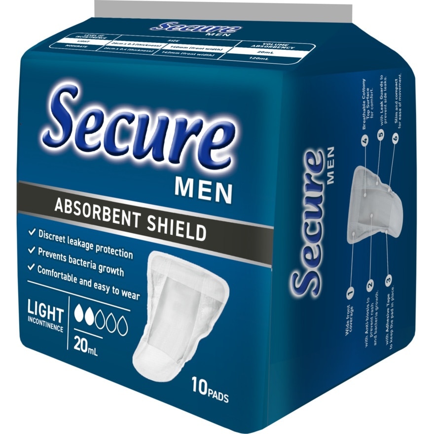 SECURE Men Absorbent Shield Light Incontinence 20ml