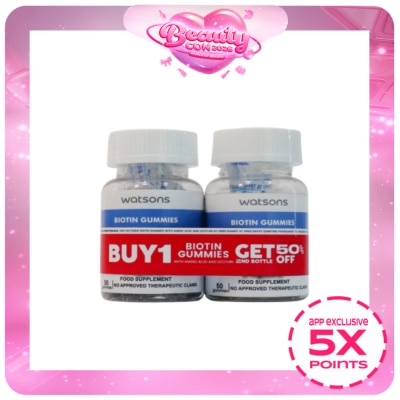 WATSONS GENERICS - WATSONS Biotin Gummies Bottle for Adult Buy 1 Get 2nd at 50% off