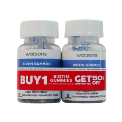 WATSONS GENERICS WATSONS Biotin Gummies Bottle for Adult Buy 1 Get 2nd at 50% off
