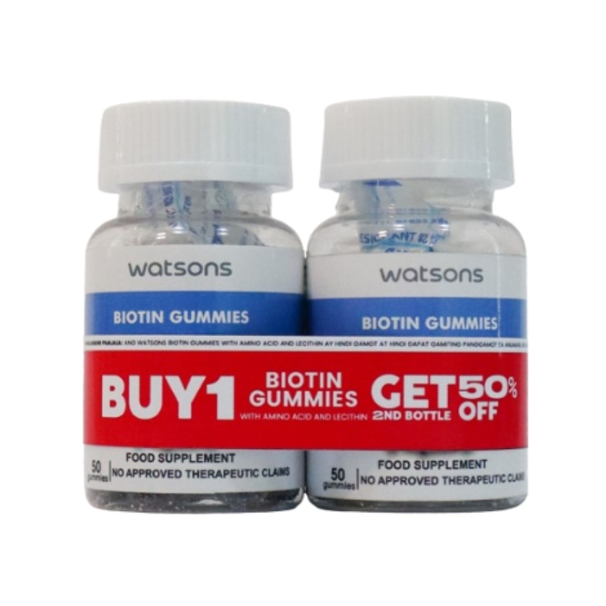 WATSONS Biotin Gummies Bottle for Adult Buy 1 Get 2nd at 50% off