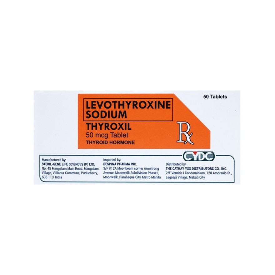 THYROXIL 50 mcg Tablet Sold Per Piece [PRESCRIPTION REQUIRED]
