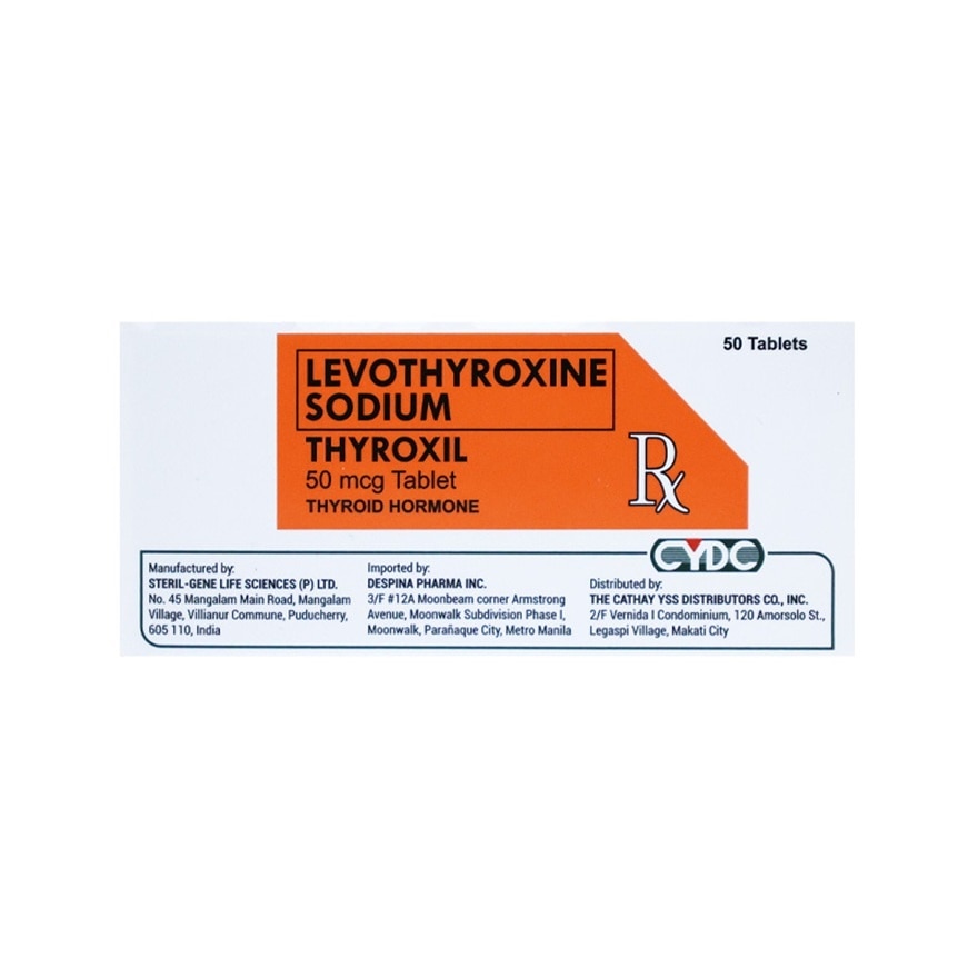 THYROXIL 50 mcg Tablet Sold Per Piece [PRESCRIPTION REQUIRED]