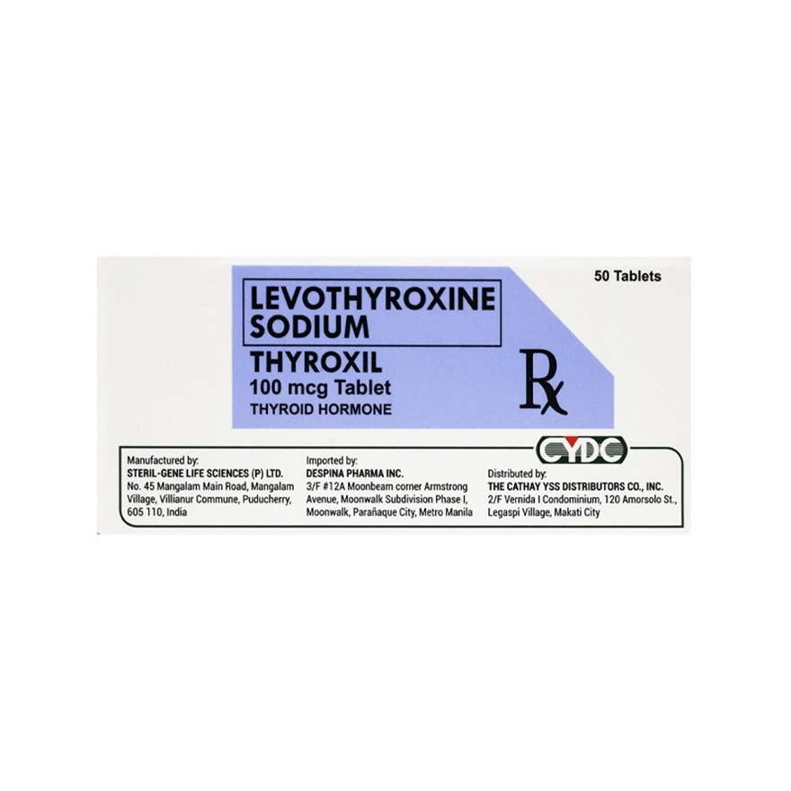THYROXIL 100 mcg Tablet Sold Per Piece [PRESCRIPTION REQUIRED]