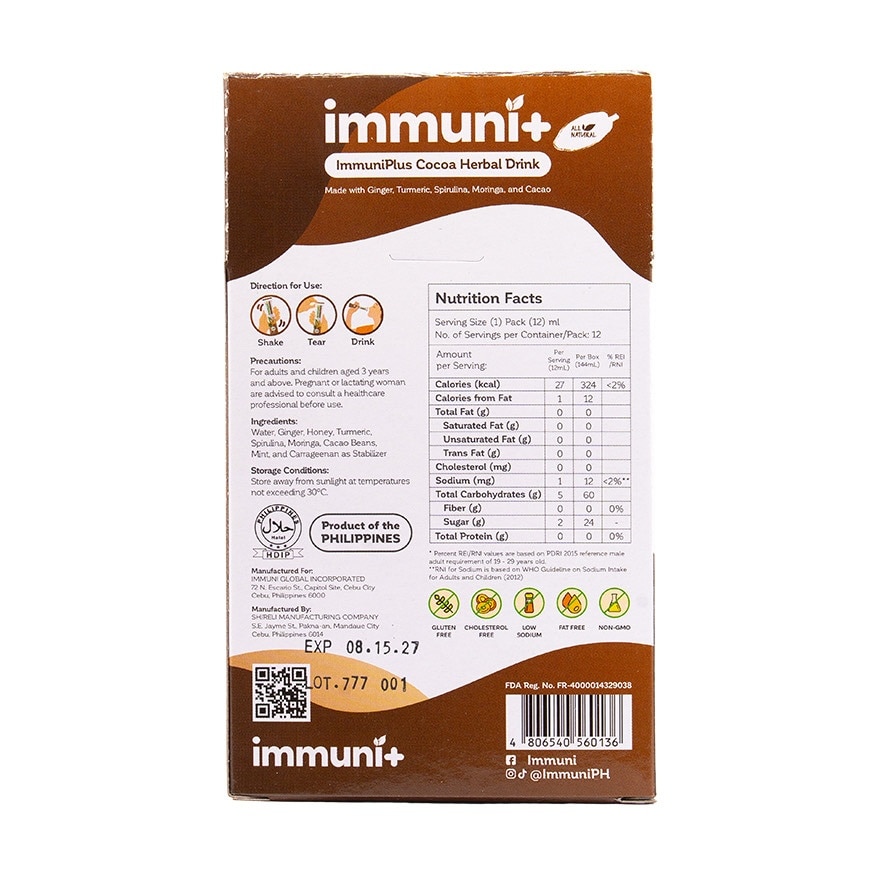 IMMUNIPLUS Cocoa Herbal Drink