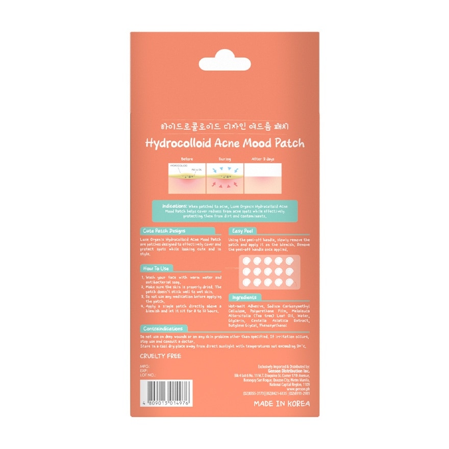LUXE ORGANIX Hydrocolloid Acne Mood Patch 60pcs