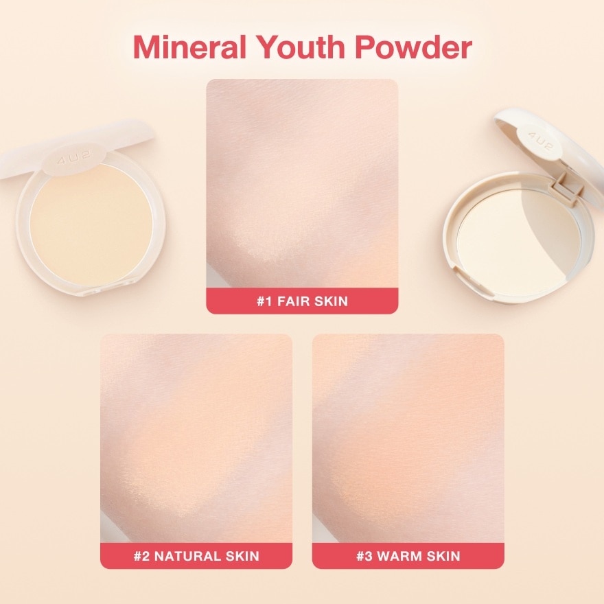 4U2 Skin Mineral Youth Powder SPF22 PA+++ 3 Warm Skin