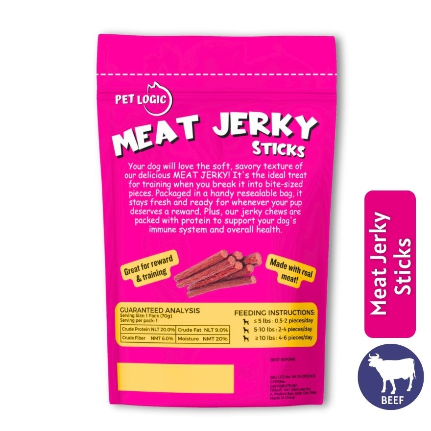 PETLOGIC Meat Jerky Sticks Beef 70g