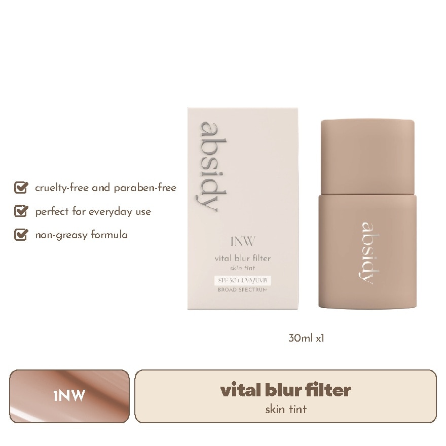 ABSIDY Vital Blur Filter Skin Tint 1NW 30ml