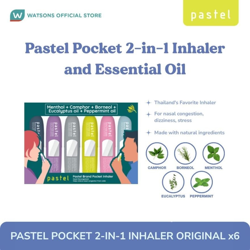 PASTEL Pocket 2-in-1 Inhaler Box of 6