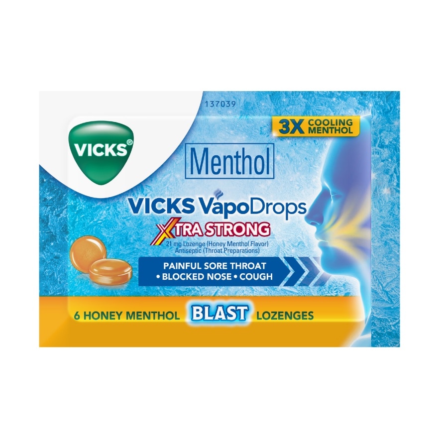 VICKS VapoDrops Xtra Strong Honey 6s