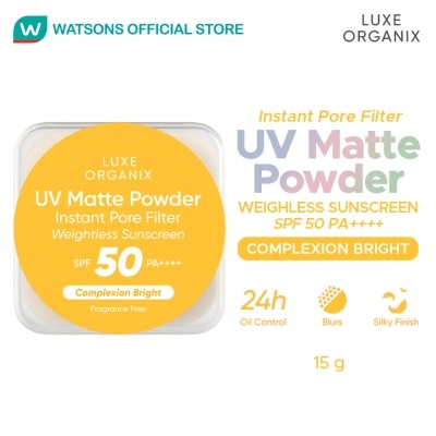 LUXE ORGANIX LUXE ORGANIX UV Matte Powder Instant Pore Filter Weightless Sunscreen Complexion Bright 15g