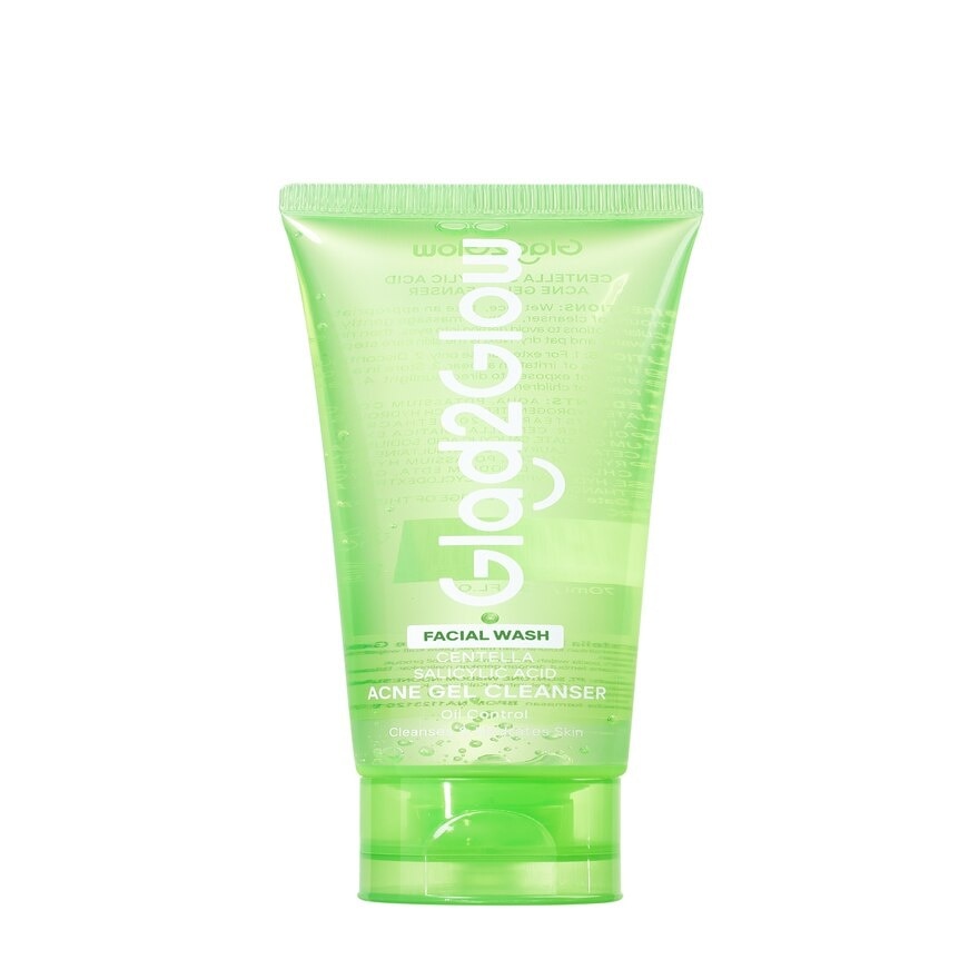 GLAD2GLOW Centella Salicylic Acid Acne Gel Cleanser 70ml