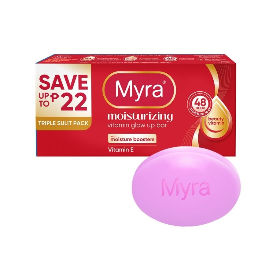 MYRA Moisturizing Glow Up Bar Soap 90g x 3s