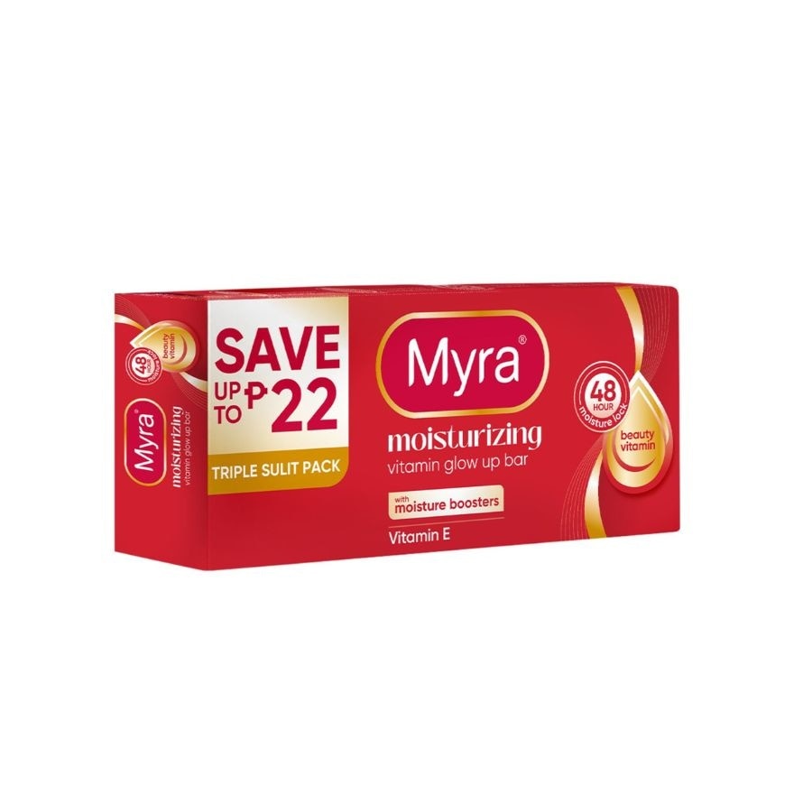 MYRA Moisturizing Glow Up Bar Soap 90g x 3s