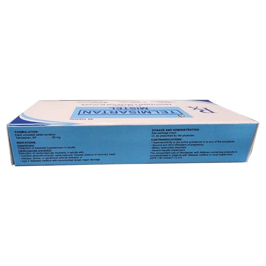 MISTEL Telmisartan 80mg Sold Per Piece [PRESCRIPTION REQUIRED]