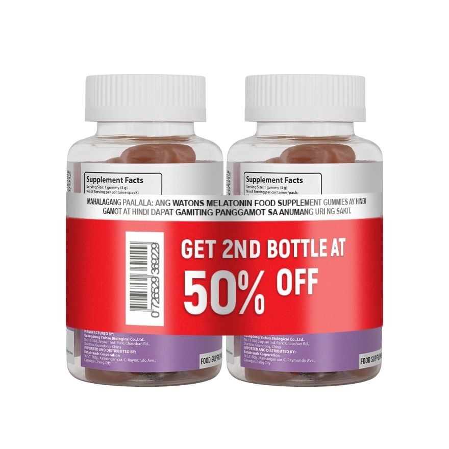 WATSONS GENERICS Melatonin 1mg 30 Gummies Bundle Buy 1 Get 2nd at 50% Off
