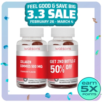 WATSONS GENERICS WATSONS GENERICS Collagen Gummies 30s Bundle Buy 1 Get 2nd at 50% off