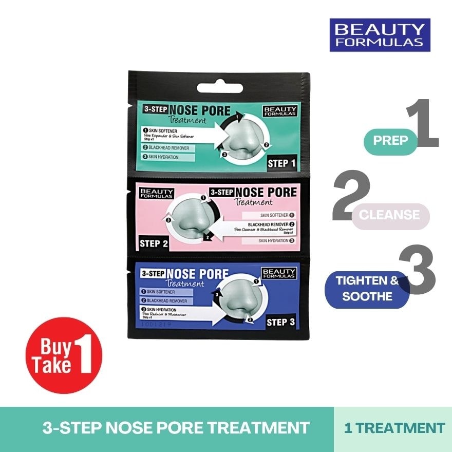 BEAUTY FORMULAS 3 Step Nose Pore Treatment Bundle image