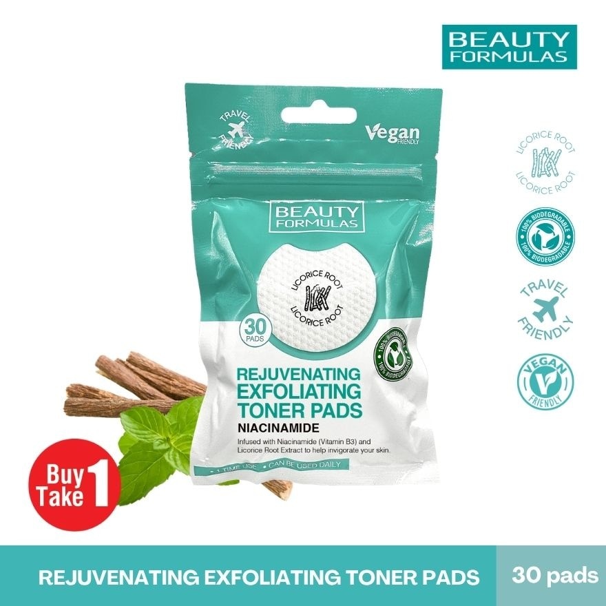 BEAUTY FORMULAS Rejuvenating Exfoliating Toner Pads Bundle image