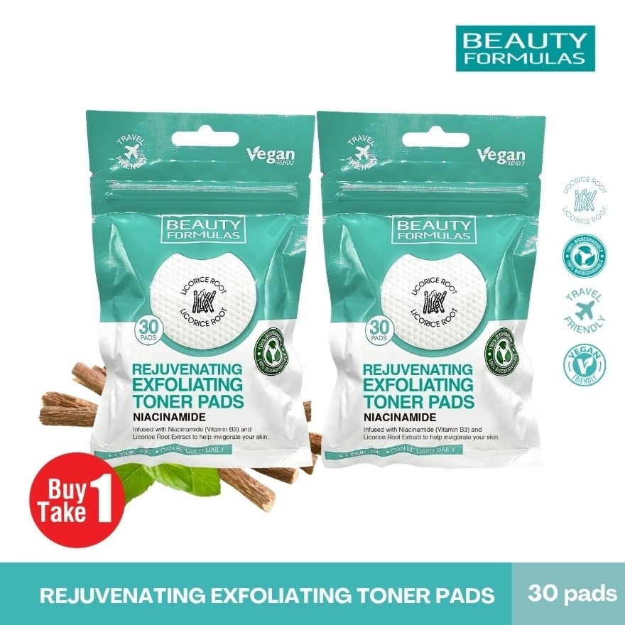 BEAUTY FORMULAS Rejuvenating Exfoliating Toner Pads Bundle image