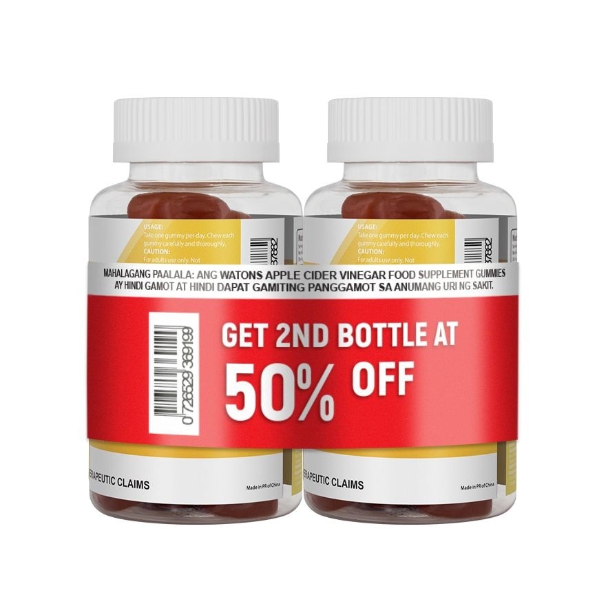 WATSONS GENERICS Apple Cider Vinegar 500mg Bundle Buy 1 Get 2nd at 50% off