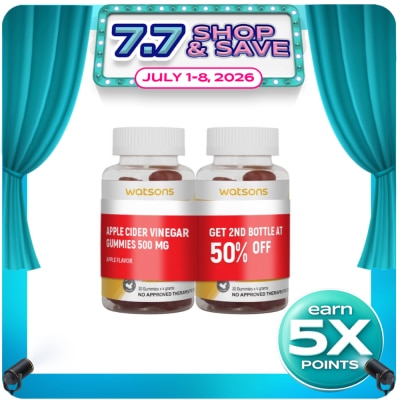 WATSONS GENERICS - WATSONS GENERICS Apple Cider Vinegar 500mg Bundle Buy 1 Get 2nd at 50% off