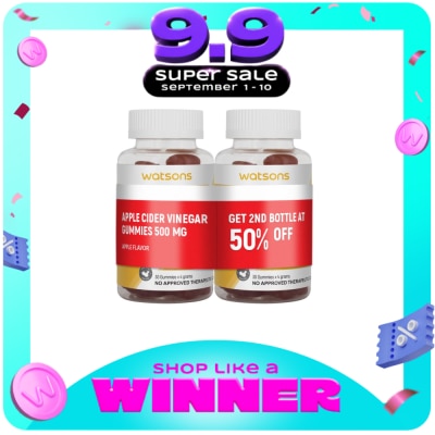 WATSONS GENERICS - WATSONS GENERICS Apple Cider Vinegar 500mg Bundle Buy 1 Get 2nd at 50% off image