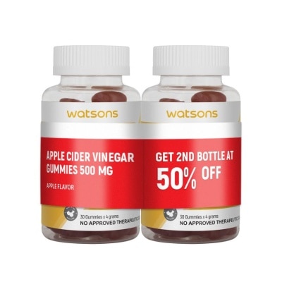 WATSONS GENERICS WATSONS GENERICS Apple Cider Vinegar 500mg Bundle Buy 1 Get 2nd at 50% off