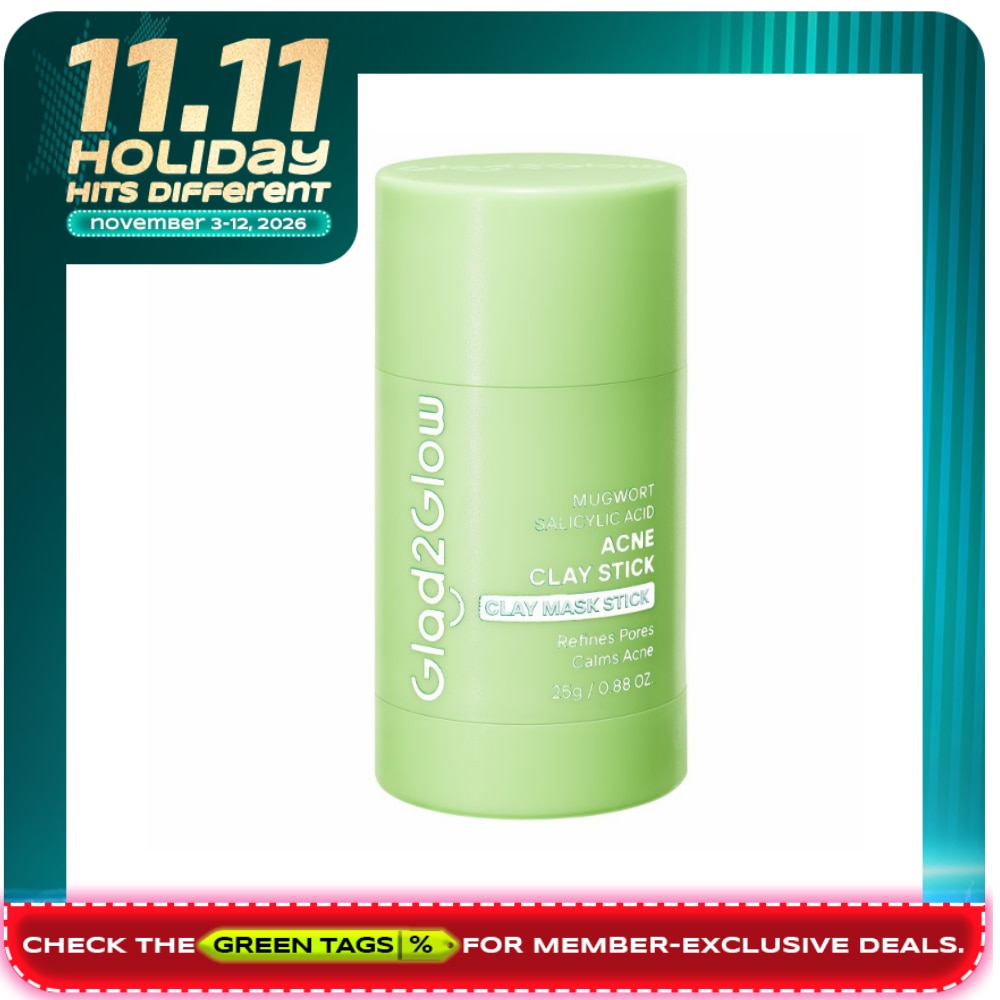 GLAD2GLOW Mugwort Salicylic Acid Acne Clay Stick 25g image