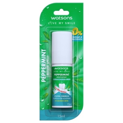 WATSONS - WATSONS Peppermint Mouth Spray 15ml