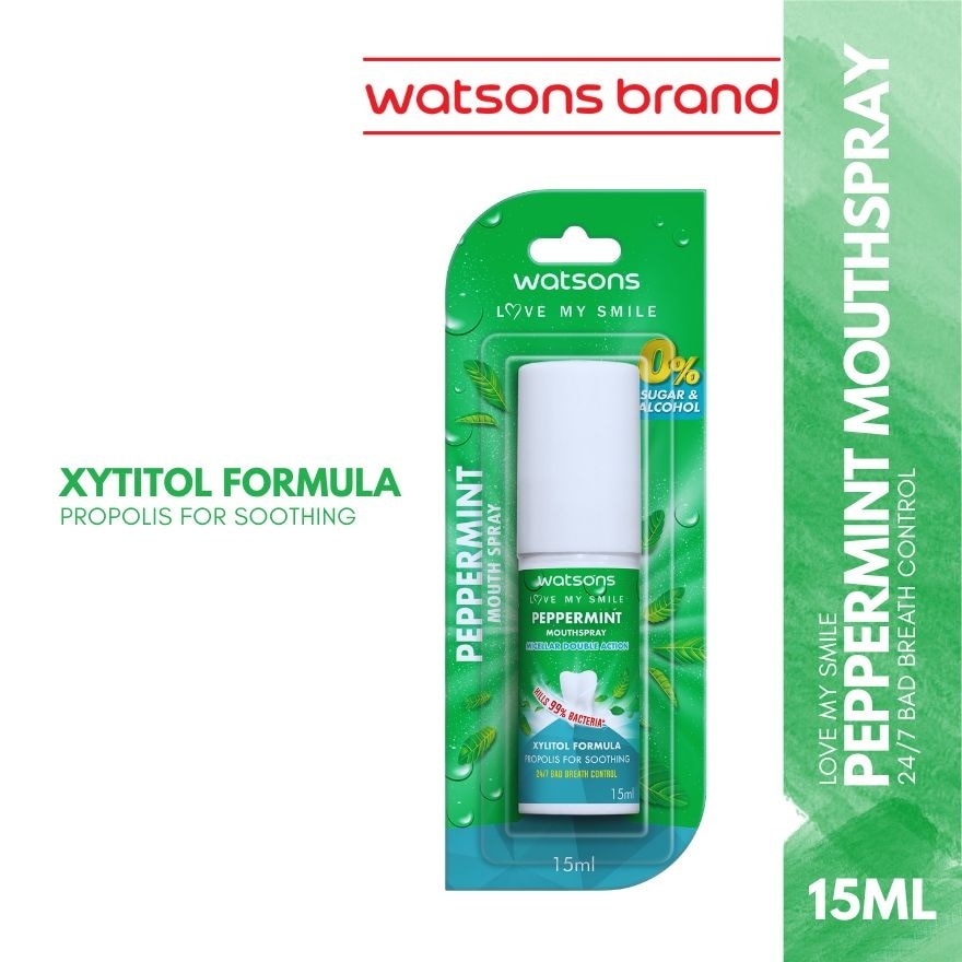 WATSONS Peppermint Mouth Spray 15ml
