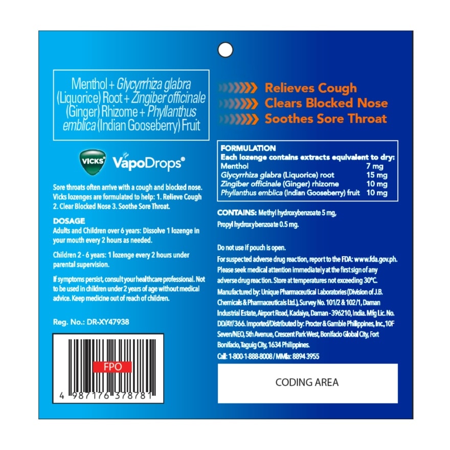 VICKS VapoDrops Orange