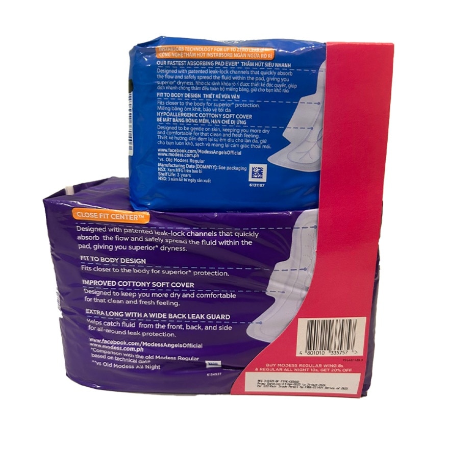 MODESS Day & Night Extra Long Wings