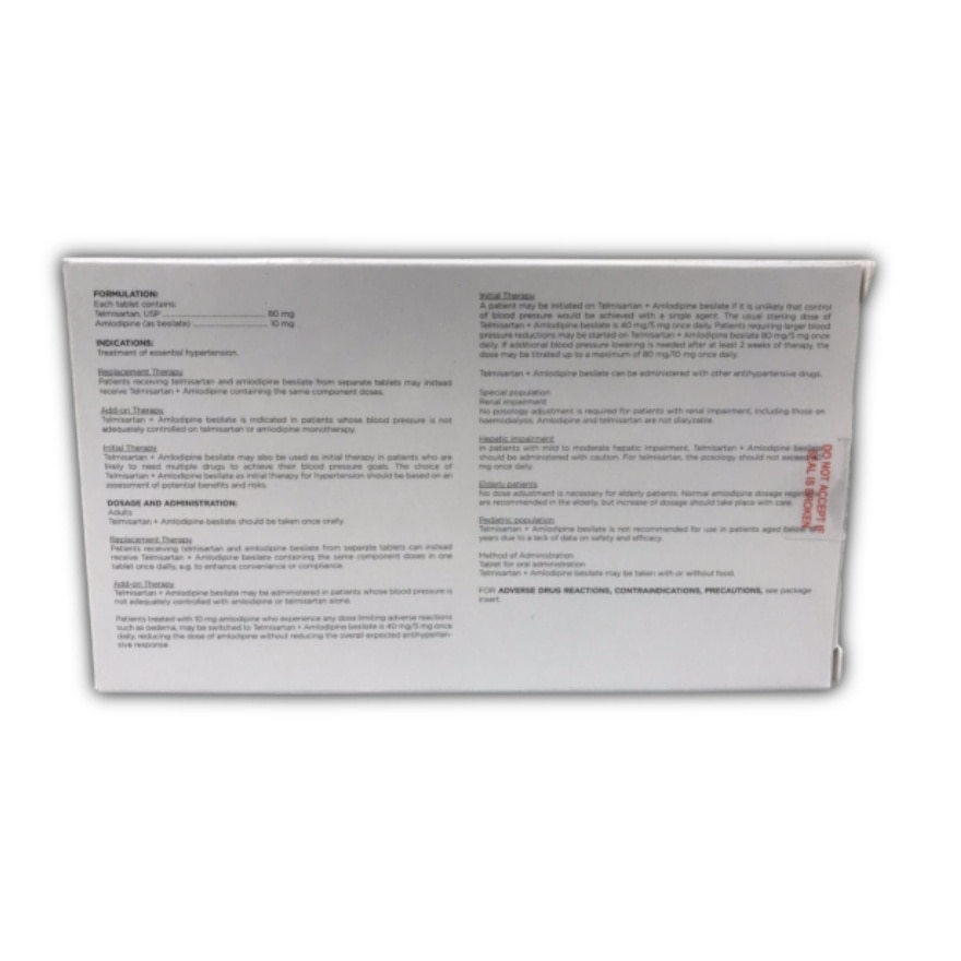 WATSONS GENERICS Telmisartan + Amlodipine 80mg/10mg Sold Per Piece [PRESCRIPTION REQUIRED]