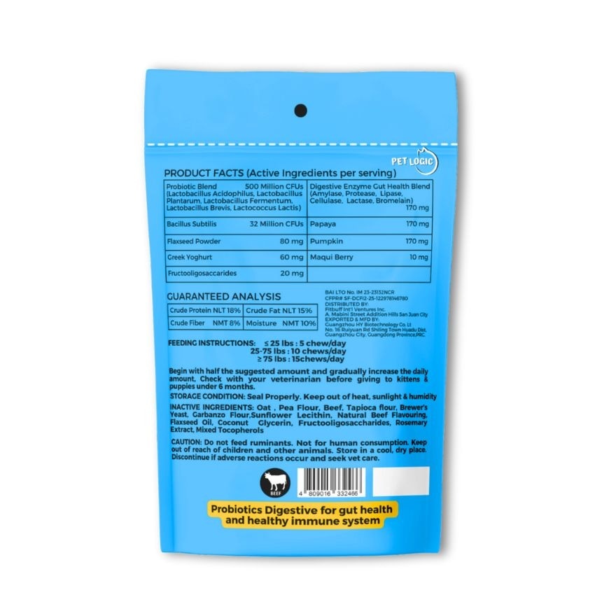 PETLOGIC Probiotic Digestive Supplement Beef 40g