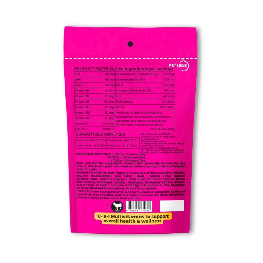 PETLOGIC 10-in-1 Multivitamin Supplement Beef 40g