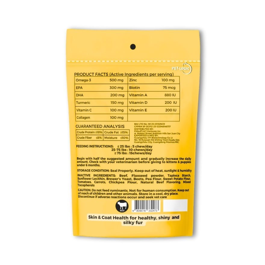 PETLOGIC Skin & Coat Health Supplement Beef 40g