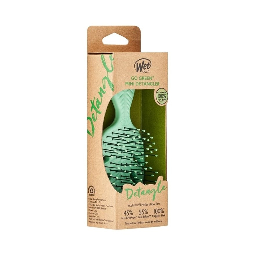 WET BRUSH Go Green Mini Detangler Green